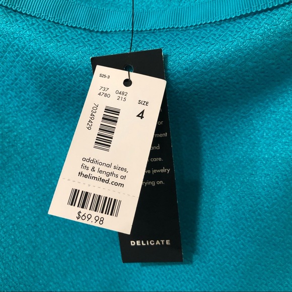 The Limited Turquoise Textured Ribbon Pencil Skirt 4 - Picture 7 of 7